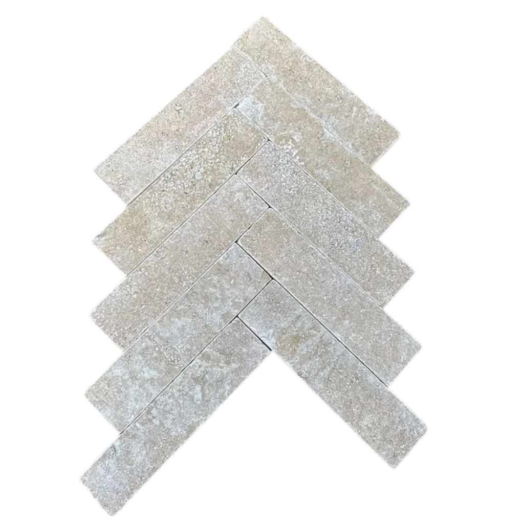 Heritage Sinai Pearl Egyptian Limestone Beige Slivers 300 × 75 × 30mm Acid Washed & Tumbled