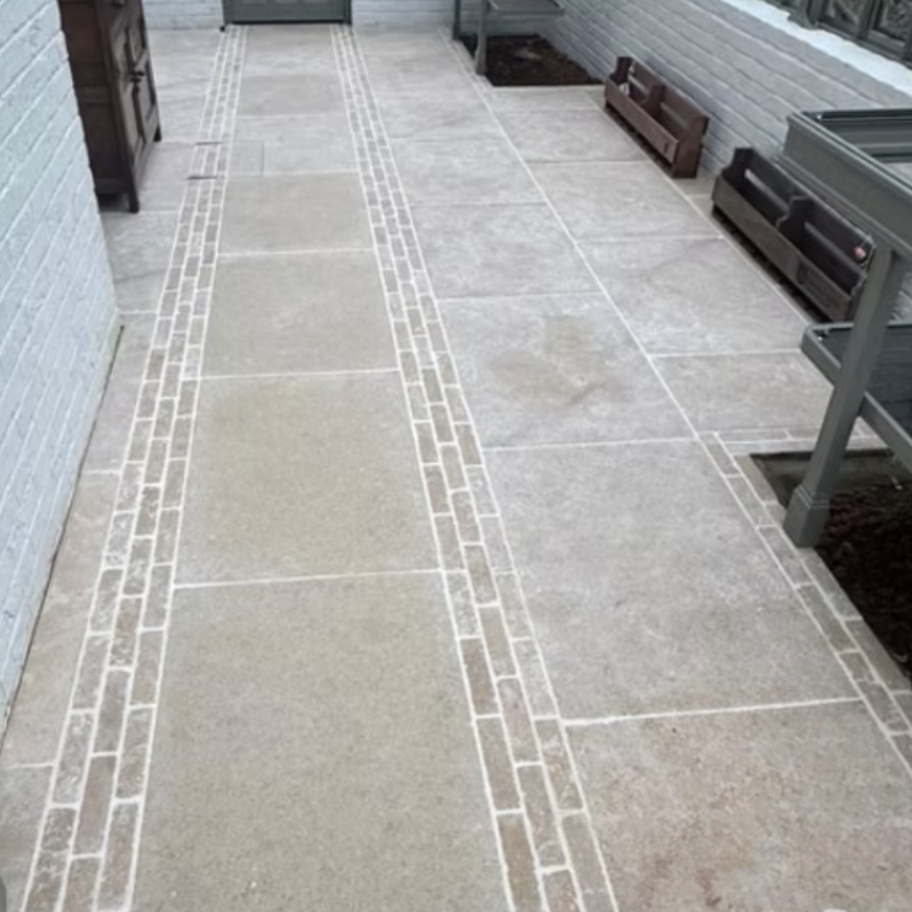 Heritage Sinai Pearl Egyptian Limestone Paving Slabs  600mm x 900mm x 20mm (Approx.) Honed & Tumbled